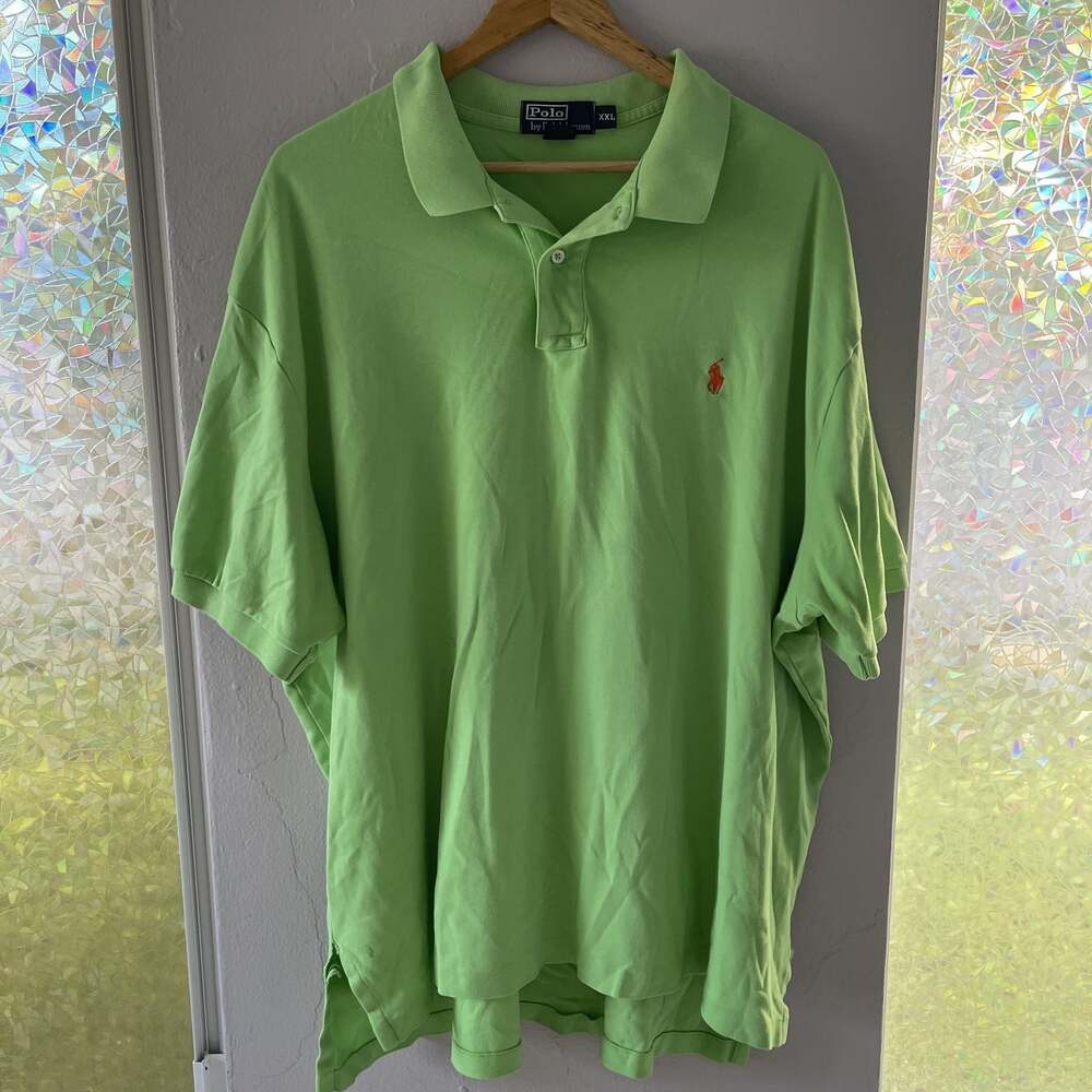 Polo Ralph Lauren Men's XXL Green Short Sleeve Button Up Polo Shirt